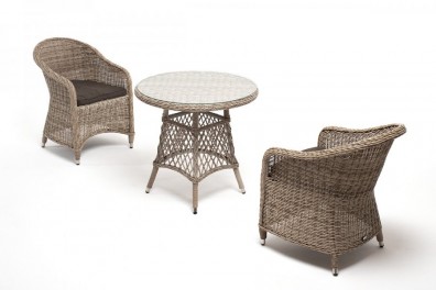Ashley 4SIS ECR2T1-3-SET-beige. Эспрессо-80 R обеденная группа плетеная Ashley 4SIS.