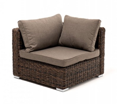 Ashley 4SIS YH-C1031W-TW-brown. Лунго модуль диванный угловой с подушками Ashley 4SIS.