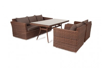 Ashley 4SIS MS3C2T-4-SET-brown. Моккачино обеденная группа Ashley 4SIS.