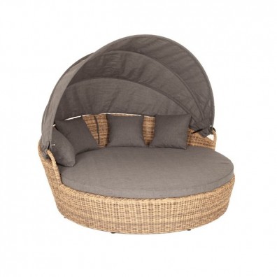 Ashley Соломенная YH-L618W. Стильяно плетеная кровать круглая Ashley Соломенная.